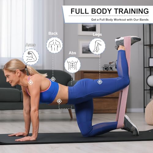 Booty Bands Set, Resistance Bands for Working Out, Exercise Bands for Women and Men Legs and Butt, Stretch Bands for Pilates, Yoga Starter Set