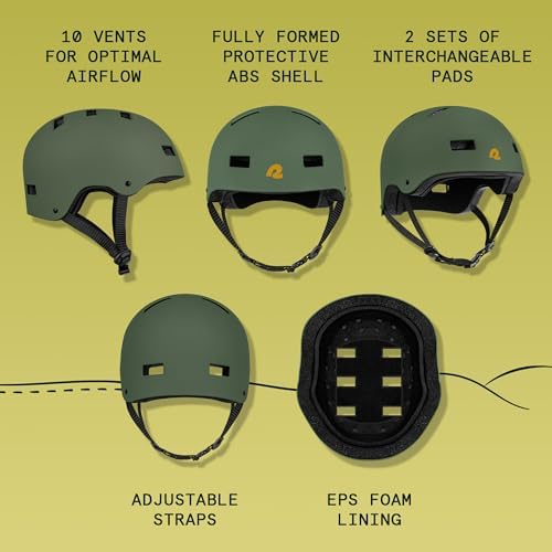 Retrospec Retrospec Dakota Bike Helmet - Skateboard Helmet Premium Protection Multi-Sport Bike, BMX, Skating, Scooter, and Skate Helmet