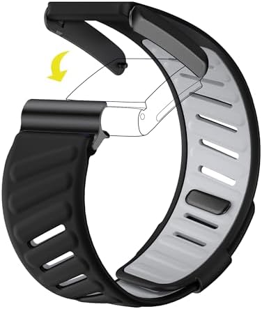 Comfort Durable Silicone Wristband Compatible with WHOOP 4.0 Band, Soft Silicone Sports Loop Strap for Men & Women, with U Shapped Connector