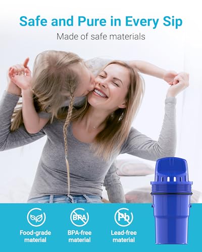 4 Packs Pitcher Water Filter Replacement for All PUR®, PUR® Plus Pitcher and Dispenser Filtration Systems, CRF950Z, PPF951K, PPF900Z, NSF Certified, AQUA CREST