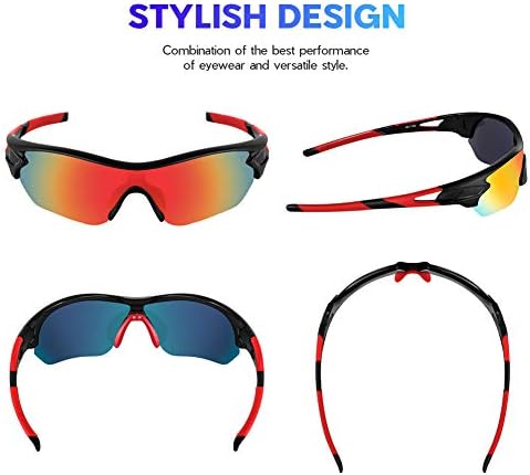 BEACOOL Polarized Sports Sunglasses for Men Women Youth Baseball Cycling Running Driving Fishing Golf Motorcycle TAC Glasses