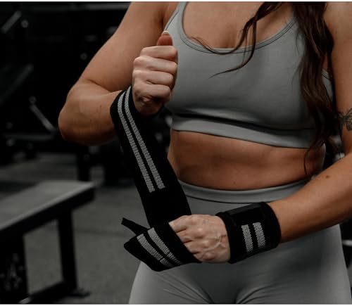 Gymreapers Weightlifting Wrist Wraps (IPF Approved) 18" Professional Quality Wrist Support with Heavy Duty Thumb Loop - Best Wrap for Powerlifting Competition, Strength Training, Bodybuilding