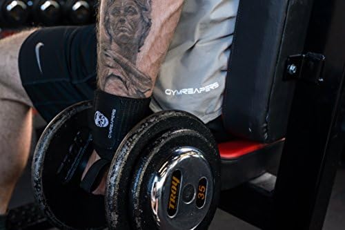 Gymreapers Weightlifting Wrist Wraps (IPF Approved) 18" Professional Quality Wrist Support with Heavy Duty Thumb Loop - Best Wrap for Powerlifting Competition, Strength Training, Bodybuilding