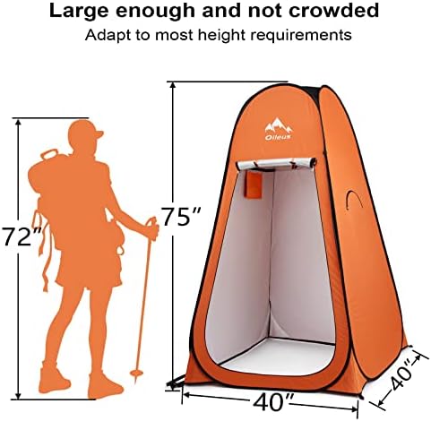 Oileus Pop Up Privacy Tent - Portable Shower Tent, Beach Changing Room, Camp Toilet, Instant Privacy Shelter - Camping, Beach, Hiking, Fishing