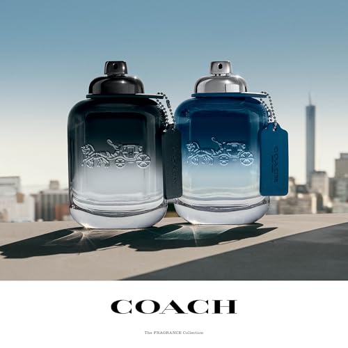 Coach Blue Eau de Toilette - Long Lasting Fragrance with notes of Lime Oil, Black Pepper & Amber - Fougere & Aquatic - 3.3 fl. oz.