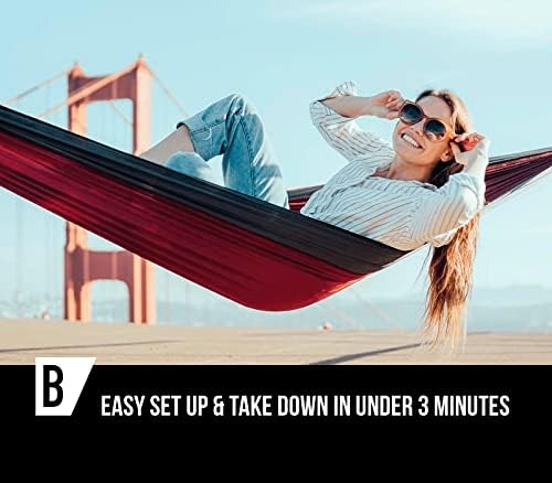 Bear Butt 2 Person Portable Hammock - Backpacking to Camping - Double Hammock for Travel & Outdoor