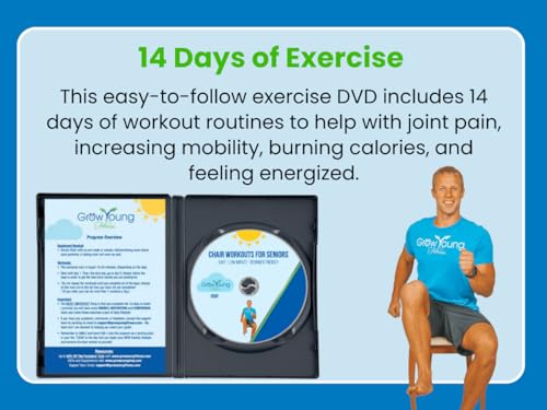 Grow Young Fitness Weight Loss Jump Start Exercise for Seniors - Low Impact Workouts From Home - Simple, Safe, Effective Chair Workout DVD for Elderly