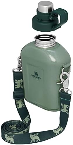 Stanley Legendary Classic Canteen 1.1 qt | Leakproof Drink Container with Strap | Stainless Steel Water Bottle with Lid | Camping, Hiking, Travel | BPA-Free