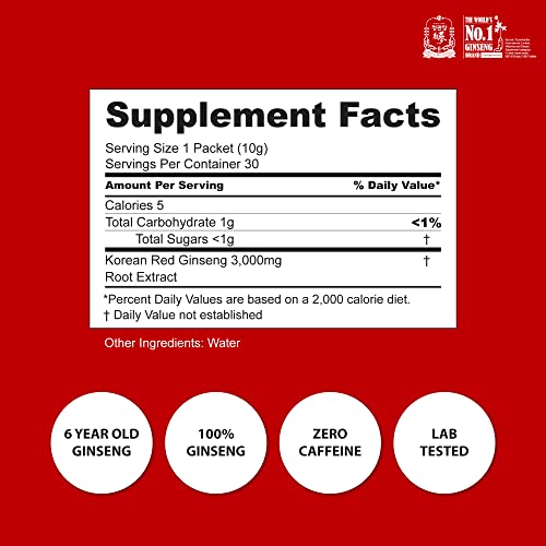 Korean Red Ginseng Everytime 3000mg Sticks -30 Sticks