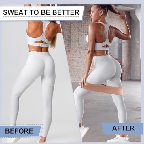 Booty Bands Set, Resistance Bands for Working Out, Exercise Bands for Women and Men Legs and Butt, Stretch Bands for Pilates, Yoga Starter Set