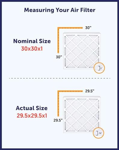 Filter King 24x24x1 Air Filter | 4-PACK | MERV 8 HVAC Pleated A/C Furnace Filters | MADE IN USA | Actual Size: 23.5 x 23.5 x .75"