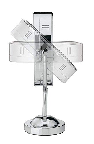 Conair Lighted Makeup Mirror, LED Vanity Mirror, 1X/7X Magnifying Mirror, Double Sided, Corded in Polished Chrome