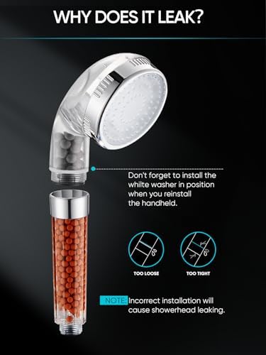 Cobbe Filtered LED Shower Head with Handheld, Color Changing, High Pressure Shower Head with Filter, Water Saving Spray Handheld Showerheads with Hose and Base for Dry Skin & Hair
