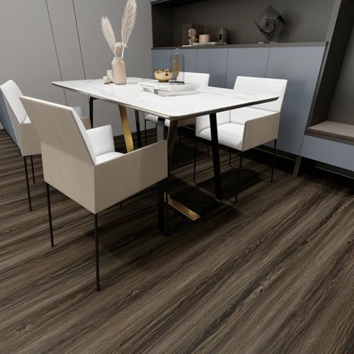Wood Grain Peel and Stick Floor Tiles – 11.8” Width, Full Roll Length of 118" – Versatile Design for Any Space, Self Adhesive Vinyl Flooring, Waterproof and Non-Slip Features