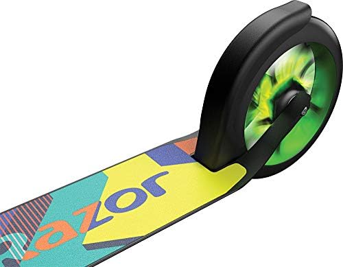 Razor A5 Lux Kick Scooter for Kids Ages 8+ - 8" Urethane Wheels, Anodized Finish Featuring Bold Colors and Graphics, for Riders up to 220 lbs