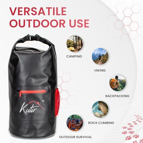 Bear Food Bag Hanging System - Ultralight 20L Waterproof Bear Bag Kit for Camping with Survival Rope, Clips, Rock Pouch, and Instructions - Perfect for Backpacking and Outdoor Adventures