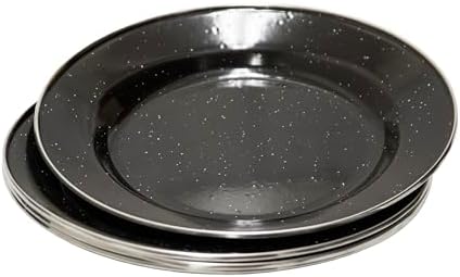 Stansport 24-Piece Enamel Camping Tableware Set