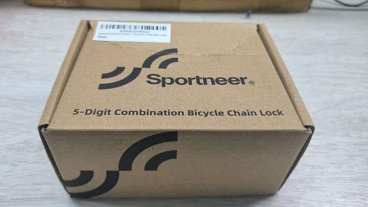 Sportneer Bike Lock: 5 Digit Combination High Security Anti Theft Bike Chain Lock - 3.2/3.6/4ft Heavy Duty Keyless Bicycle Lock for Bike, Motorcycle, Scooter, Door & Gate - 4/6mm Thick, Easy to Use