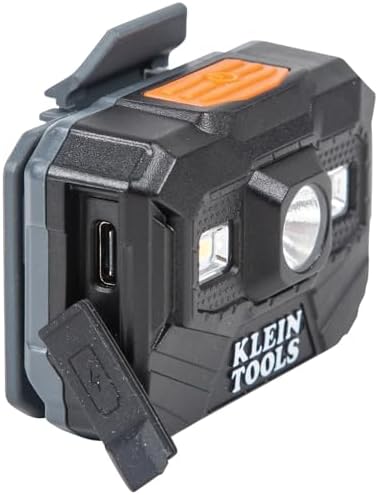 Klein Tools 56062 Rechargeable LED Headlamp / Worklight for Klein Hardhats, 300 Lumens, All-Day Runtime, 3 Modes, for Work and Outdoors