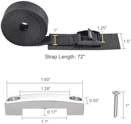 Ayaport Battery Tie Down Strap Battery Box Hold Down Kit 72”, Battery Tie Down Kit, with Stainless Steel Bracket & Screws Used for RV Battery, Accessories