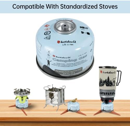 Isobutane Fuel Canister 100 Gram Camping Stove Fuel Butane Propane Blend Camping Fuel Gas Canister Backpacking Fuel Light-weight Compact Camping Fuel Mini Propane Tanks Camp Stove Fuel 3.53oz