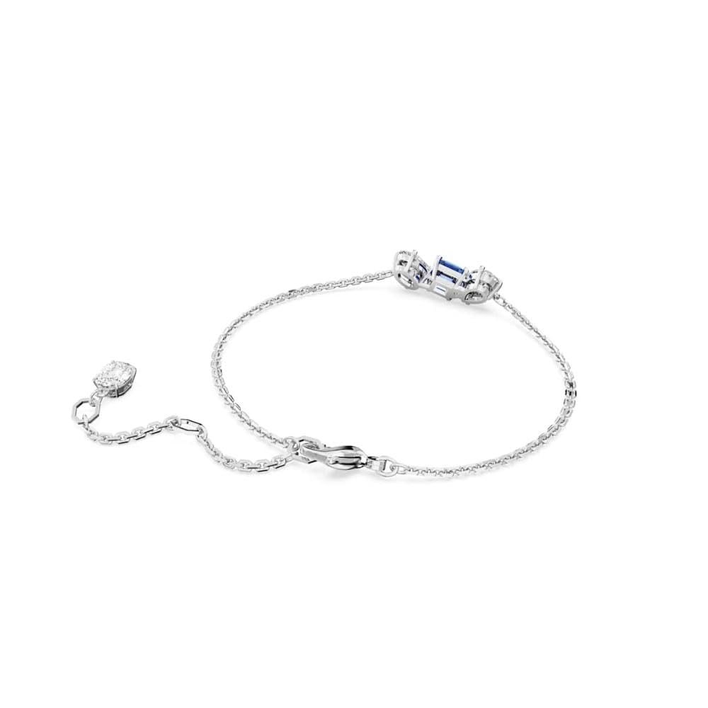 Swarovski Mesmera Bracelet, Blue and Clear Mixed-Cut Stones in a Rhodium Finished Setting, Part of the Mesmera Collection