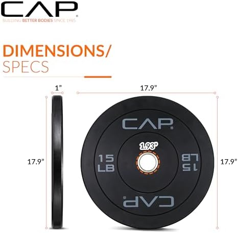 CAP Barbell Rubber Olympic Bumper Plate | Multiple Options/Colors