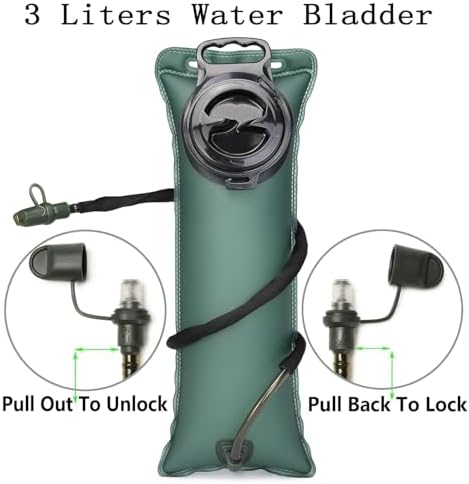 ATBP Insulated Water Hydration Pack Bag with 3L TPU Bladder Tactical Molle Hydration Backpack for Hiking Cycling Running