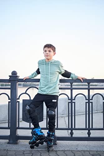 2PM SPORTS Vinal Girls Adjustable Flashing Inline Skates, All Wheels Light Up, Fun Illuminating Skates for Kids Men Adult Women and Boys