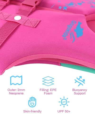Gogokids Toddler Swim Vest, Kids Floaties – Boys & Girls Buoyancy Jacket, Swimming Aid for Pool & Beach, Fits 2-8 Years / 22-60 lbs
