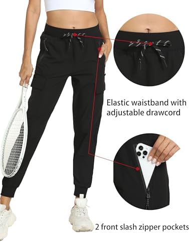 Women's Lightweight Joggers Quick Dry Hiking Running Pants for Athletic Casual Workout Outdoor