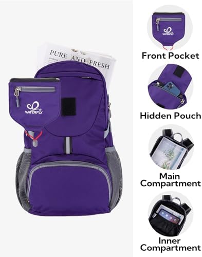 WATERFLY Small Lightweight Packable Backpack: 20l Ultra Light Foldable Travel Hiking Camping Daypack Day Pack for Man Woman