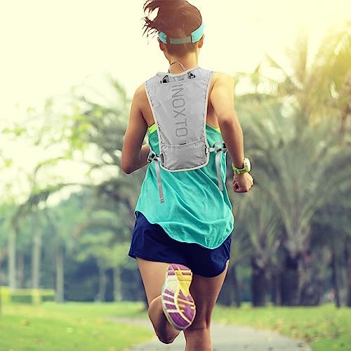 INOXTO Running Hydration Vest Backpack,Lightweight Insulated Pack with 1.5L Water Bladder Bag Daypack for Hiking Trail Running Cycling Race Marathon for Women Men