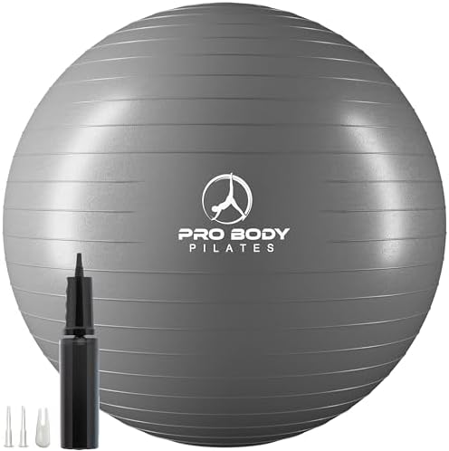 ProBody Pilates Exercise Ball - Multiple Sizes Gym Grade Balance Ball for Fitness, Yoga, Workout, Pregnancy & Physical Therapy