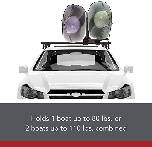 Yakima Car Roof Kayak Rack, Rooftop Mounted Carrier, 2 Kayaks, JayLow, Black