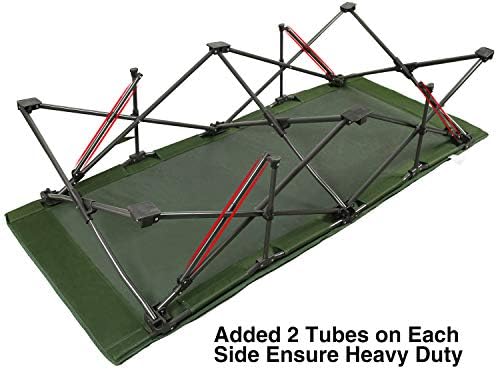 REDCAMP Oversized Camping cots for Adults 500lbs,33'' Extra Wide Tall Sleeping Cots Heavy Duty, XL Cots Portable for Outdoor Indoor Office, Green