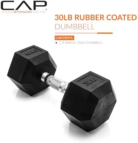 CAP Barbell Coated Hex Dumbbell Weight | Multiple Options