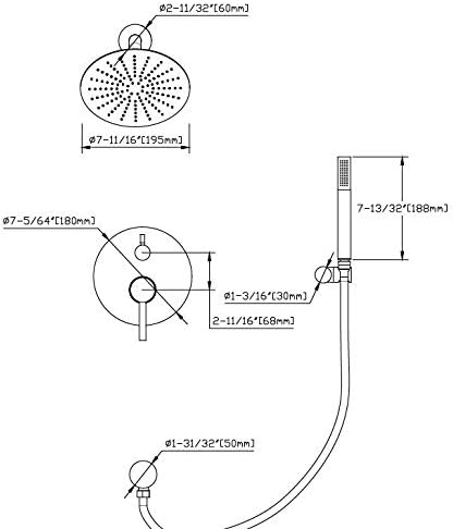 Black Shower Fixtures, Matte Black Shower Faucet Set, Black Shower System with Rain Shower and Handheld,sumerain