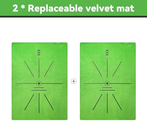 Golf Hitting Mat | Golf Training Mat for Swing Path Feedback/Detection Batting | Extra Replaceable Golf Practice Mat 16"x12" | Golf Gifts for Men/Women for Home Indoor Outdoor