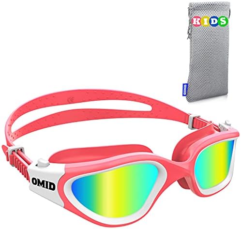 OMID Kids Swim Goggles, P2mini Polarized Swimming Goggles Comfortable for Age 6-14
