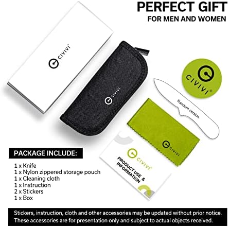 CIVIVI Folding Pocket Knife- Praxis Flipper Liner Lock Knife, 3.75" Black Stonewashed Blade with Cuibourtia Wood Handles, Reversible Clip for Everyday Carry Outdoor Use C803H