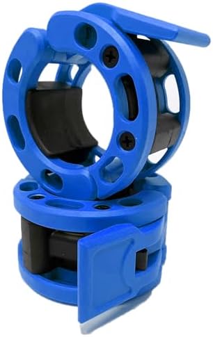 Clout Fitness Olympic Barbell Clamps Collars Quick Release Pair of Locking Weight Clips Fit 2 Inch Barbell for Weightlifting