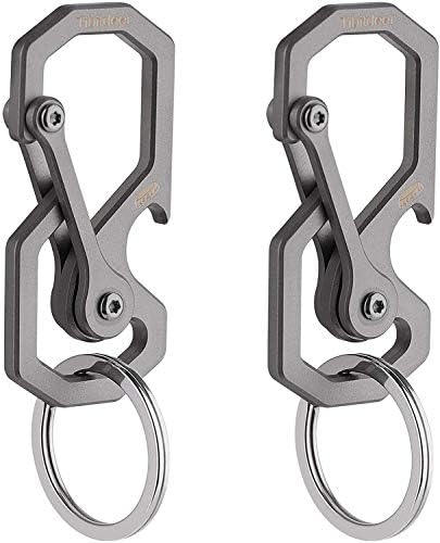 Titanium Keychain, Multifunctional Carabiner Clip Key chain Heavy Duty Car Key Organizer with Bottle Opener