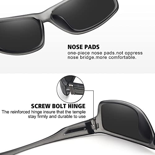 STORYCOAST Polarized Sports Sunglasses for Men Women Unbreakable Frame Cycling Fishing Driving