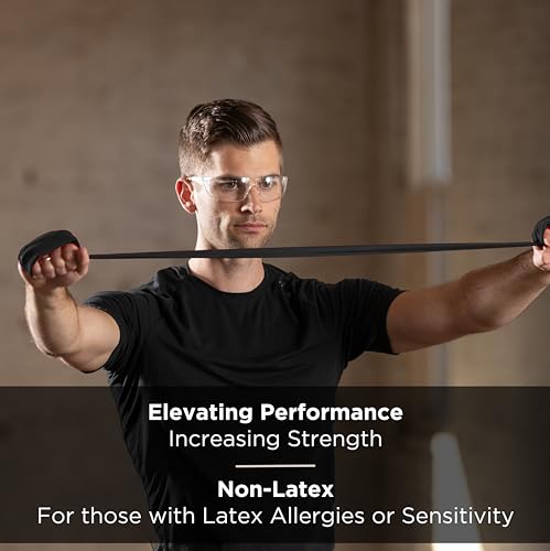 THERABAND Resistance Band 25 Yard Roll, Special Heavy Black Non-Latex Professional Elastic Bands For Upper & Lower Body Exercise, Physical Therapy, Pilates, & Rehab, Dispenser Box, Level 6