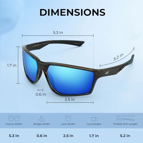 KastKing Osage Polarized Sport Sunglasses for Men and Women, Ideal for Driving Fishing Cycling Running, UV Protection