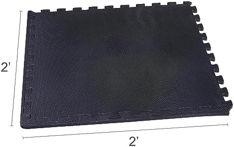 BalanceFrom Puzzle Exercise Mat with EVA Foam Interlocking Tiles for MMA, Exercise, Gymnastics and Home Gym Protective Flooring, Multiple Sizes and Colors