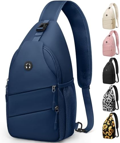 Crossbody Bags for Women Men Trendy Sling Bag Bakpack Casual Chest Bag with Convertible Shoulder Strap