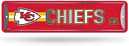Rico Industries NFL Metal Street Sign Metal Street Sign 4" x 15" Home Décor - Bedroom - Office - Man Cave