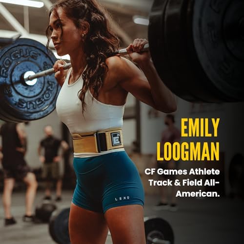 Self-Locking Weight Lifting Belt - Premium Weightlifting Belt for Serious Functional Fitness, Weight Lifting, and Olympic Lifting Athletes - Lifting Support for Men and Women - Deadlift Training Belt